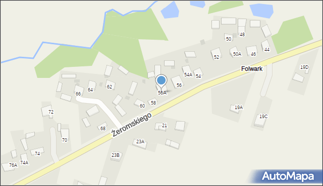 Strawczyn, Żeromskiego Stefana, 56A, mapa Strawczyn