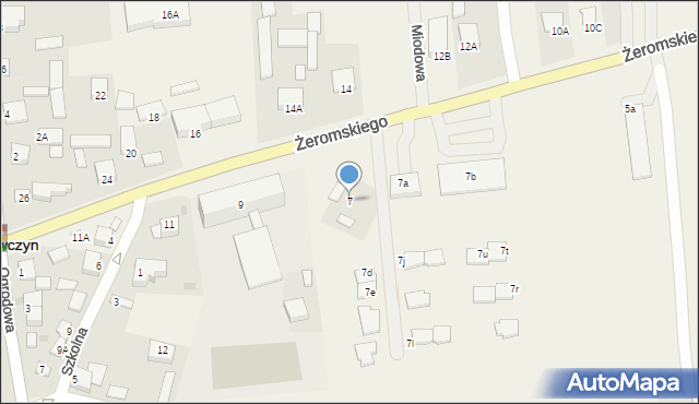 Strawczyn, Żeromskiego Stefana, 7, mapa Strawczyn