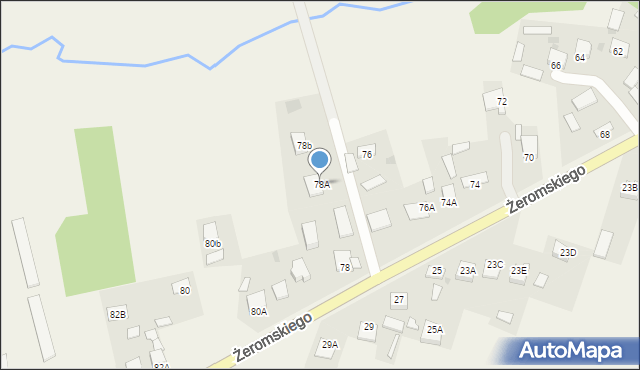 Strawczyn, Żeromskiego Stefana, 78A, mapa Strawczyn