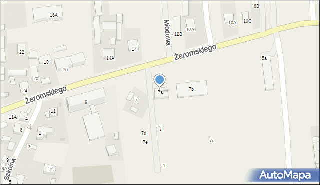 Strawczyn, Żeromskiego Stefana, 7a, mapa Strawczyn