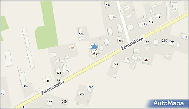 Strawczyn, Żeromskiego Stefana, 80A, mapa Strawczyn