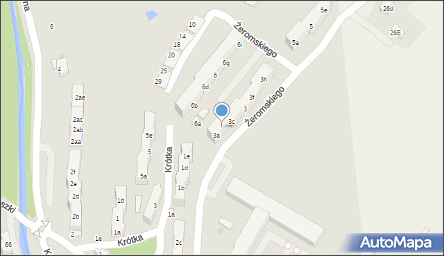 Stronie Śląskie, Żeromskiego Stefana, 3b, mapa Stronie Śląskie