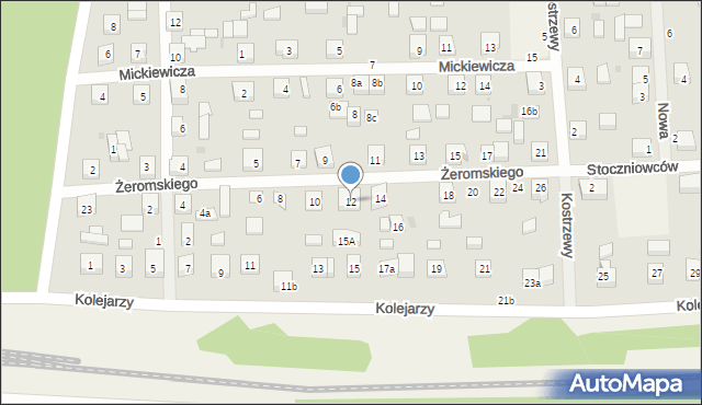 Strzebielino, Żeromskiego Stefana, 12, mapa Strzebielino