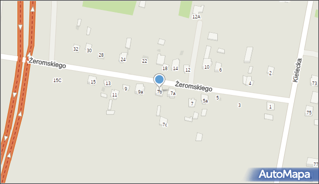 Suchedniów, Żeromskiego Stefana, 7b, mapa Suchedniów