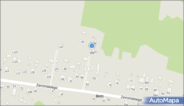 Suchedniów, Żeromskiego Stefana, 86a, mapa Suchedniów