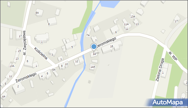 Sulęczyno, Żeromskiego Stefana, 14, mapa Sulęczyno