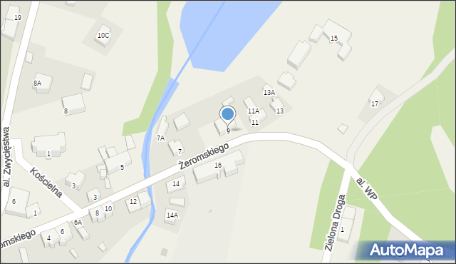 Sulęczyno, Żeromskiego Stefana, 9, mapa Sulęczyno