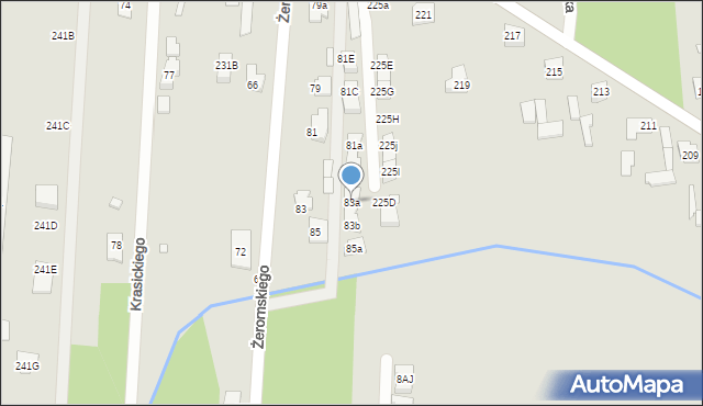 Sulejówek, Żeromskiego Stefana, 83a, mapa Sulejówek