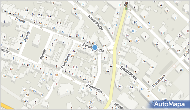 Świebodzice, Żeromskiego Stefana, 20, mapa Świebodzice