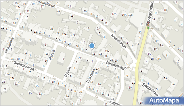 Świebodzice, Żeromskiego Stefana, 9, mapa Świebodzice