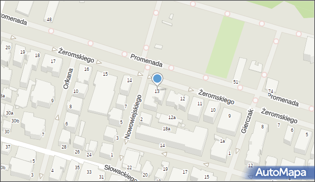 Świnoujście, Żeromskiego Stefana, 13, mapa Świnoujście