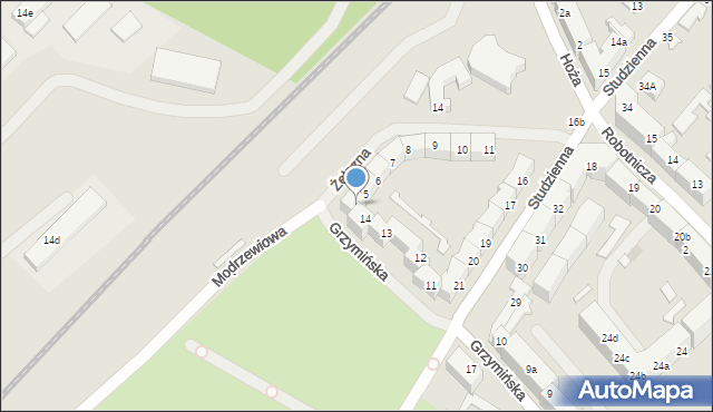 Szczecin, Żelazna, 4, mapa Szczecina