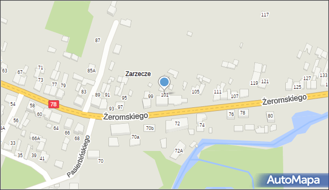 Szczekociny, Żeromskiego Stefana, 101, mapa Szczekociny