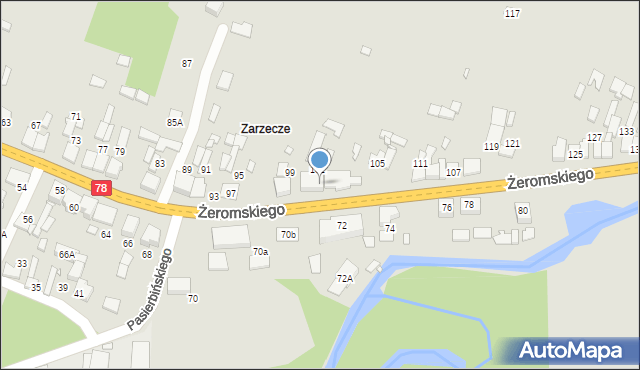 Szczekociny, Żeromskiego Stefana, 101A, mapa Szczekociny