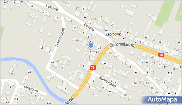 Szczekociny, Żeromskiego Stefana, 11, mapa Szczekociny