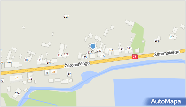 Szczekociny, Żeromskiego Stefana, 129, mapa Szczekociny