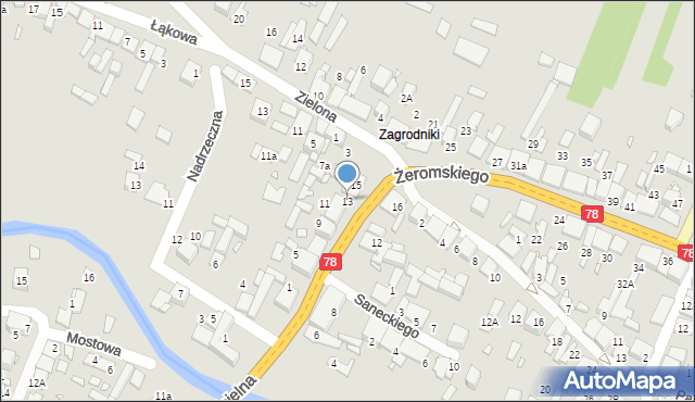 Szczekociny, Żeromskiego Stefana, 13, mapa Szczekociny