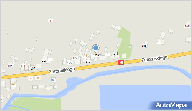 Szczekociny, Żeromskiego Stefana, 137a, mapa Szczekociny