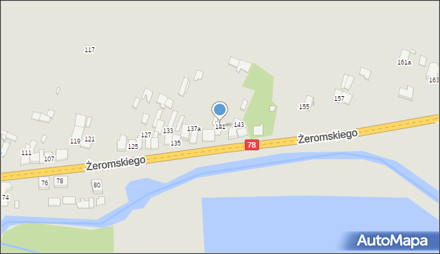 Szczekociny, Żeromskiego Stefana, 141, mapa Szczekociny