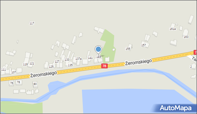 Szczekociny, Żeromskiego Stefana, 143, mapa Szczekociny