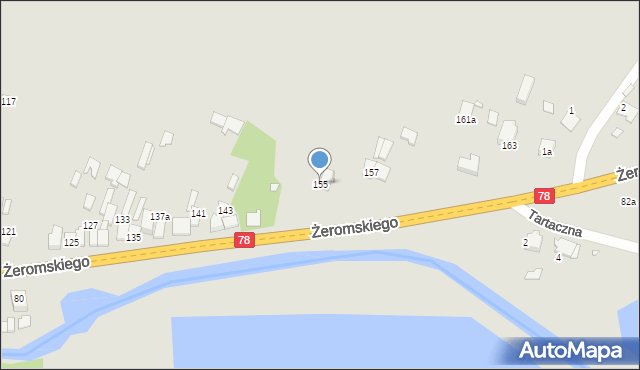 Szczekociny, Żeromskiego Stefana, 155, mapa Szczekociny