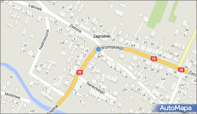 Szczekociny, Żeromskiego Stefana, 16, mapa Szczekociny