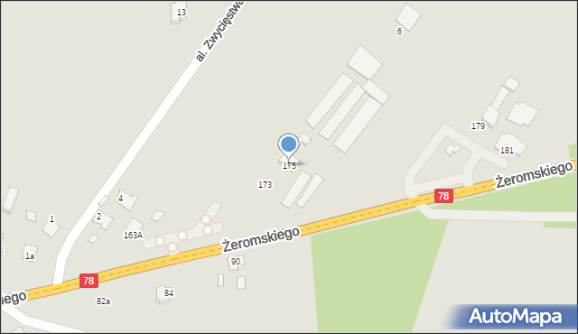 Szczekociny, Żeromskiego Stefana, 175, mapa Szczekociny