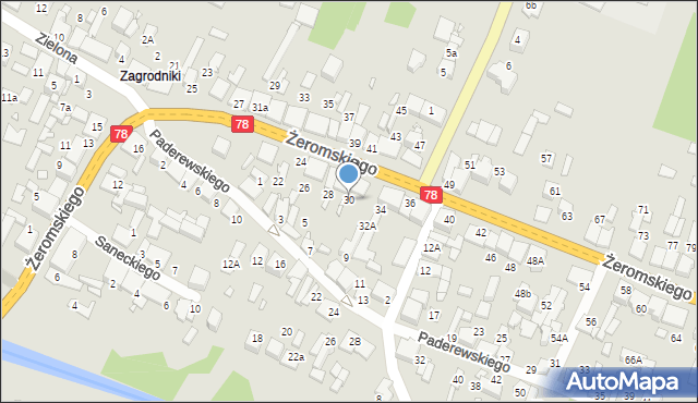 Szczekociny, Żeromskiego Stefana, 30, mapa Szczekociny