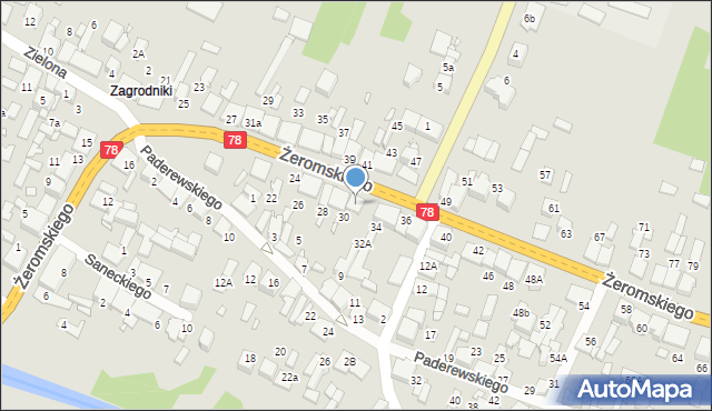 Szczekociny, Żeromskiego Stefana, 32, mapa Szczekociny