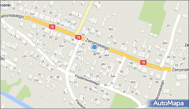 Szczekociny, Żeromskiego Stefana, 46, mapa Szczekociny