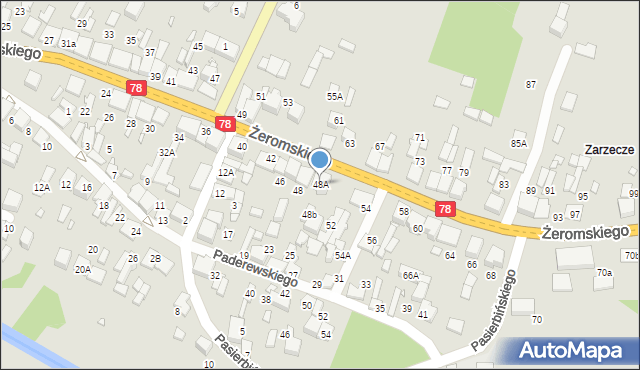 Szczekociny, Żeromskiego Stefana, 48A, mapa Szczekociny