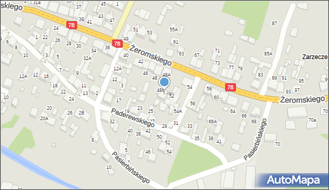 Szczekociny, Żeromskiego Stefana, 50, mapa Szczekociny