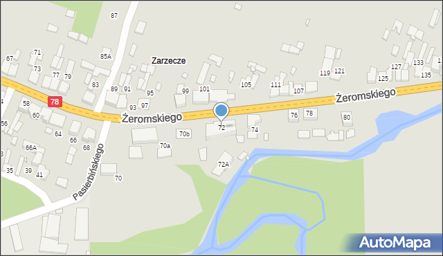 Szczekociny, Żeromskiego Stefana, 72, mapa Szczekociny