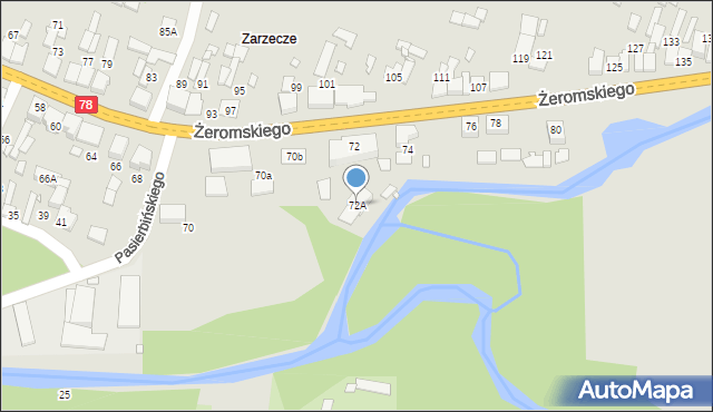 Szczekociny, Żeromskiego Stefana, 72A, mapa Szczekociny