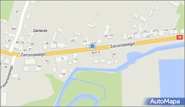 Szczekociny, Żeromskiego Stefana, 76, mapa Szczekociny