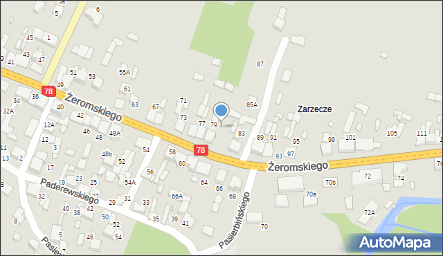 Szczekociny, Żeromskiego Stefana, 81, mapa Szczekociny