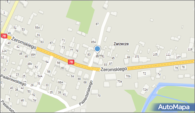 Szczekociny, Żeromskiego Stefana, 89, mapa Szczekociny