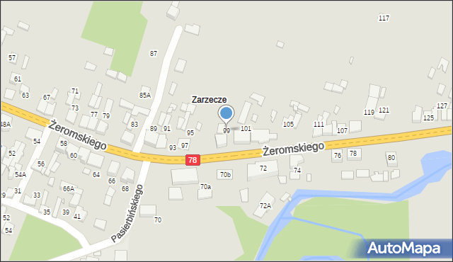 Szczekociny, Żeromskiego Stefana, 99, mapa Szczekociny