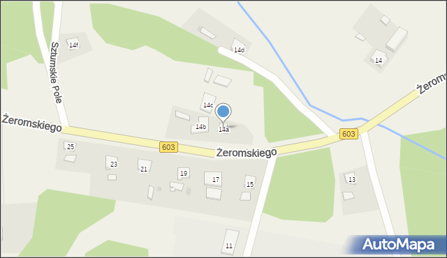 Sztumskie Pole, Żeromskiego Stefana, 14a, mapa Sztumskie Pole