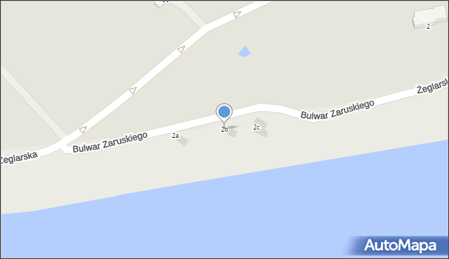 Tarnobrzeg, Żeglarska, 2b, mapa Tarnobrzegu