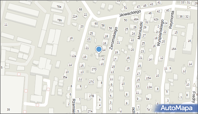 Tarnów, Żeromskiego Stefana, 12a, mapa Tarnów