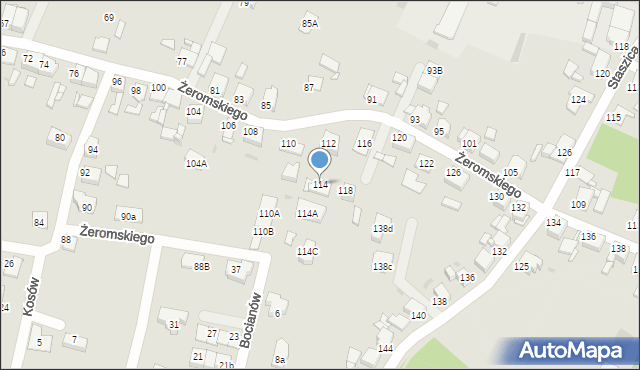 Tarnowskie Góry, Żeromskiego Stefana, 114, mapa Tarnowskie Góry