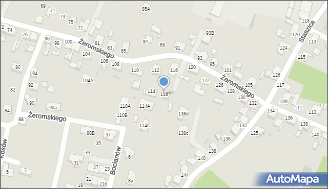 Tarnowskie Góry, Żeromskiego Stefana, 118, mapa Tarnowskie Góry