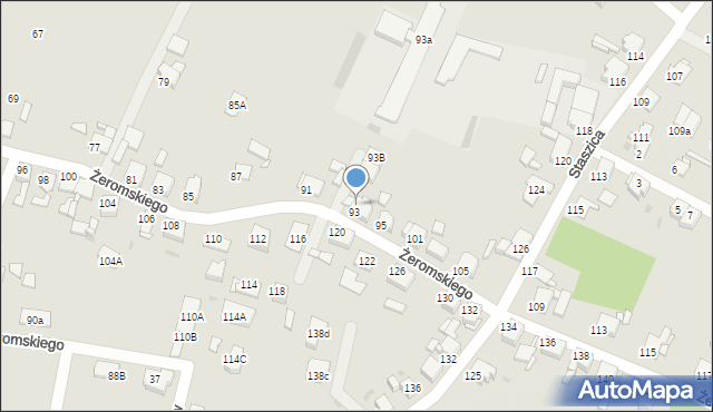 Tarnowskie Góry, Żeromskiego Stefana, 93D, mapa Tarnowskie Góry