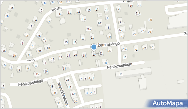 Tczew, Żeromskiego Stefana, 20, mapa Tczew