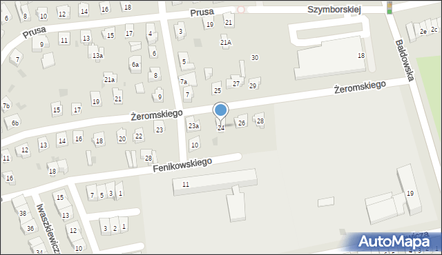 Tczew, Żeromskiego Stefana, 24, mapa Tczew