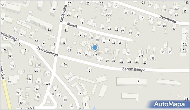 Tomaszów Lubelski, Żeromskiego Stefana, 17a, mapa Tomaszów Lubelski