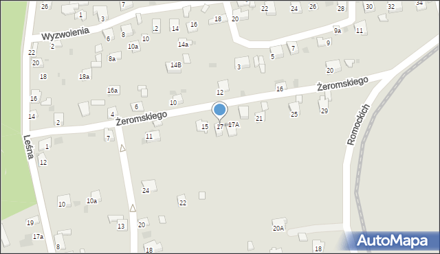 Trzebinia, Żeromskiego Stefana, 17, mapa Trzebinia