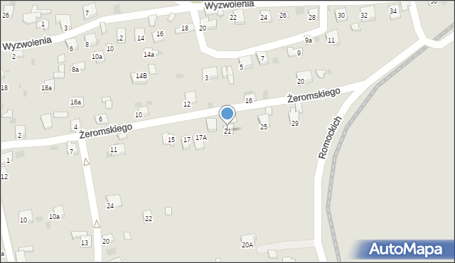 Trzebinia, Żeromskiego Stefana, 21, mapa Trzebinia