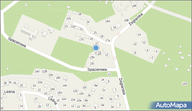Turawa, Żeglarska, 15a, mapa Turawa